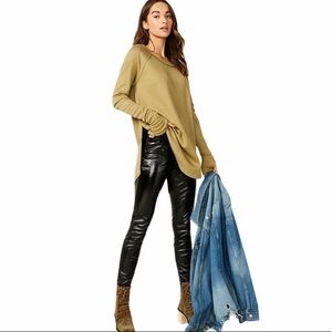 Free People Snowy Long Sleeve Slouchy Thermal Top